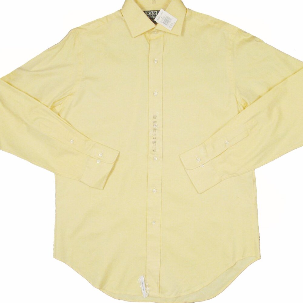 NEW Polo Ralph Lauren Regent Style Dress Shirt! 18 36 37 Yellow Classic Fit